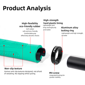 MOTSUV Bisiklet Gidon Sapları Tek Yönlü Kilitli Kaymaz Kauçuk Düz Saplar MTB Dağ Yolu Katlanır Bisiklet için Kolay Kurulum - Product Image 3