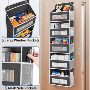 Organizador de bolsa de almacenamiento colgante con ventana para sala de estar, dormitorio, hogar, organizador de almacenamiento sobre la puerta - Product Image 6