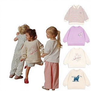 Nuova Felpa Unisex per Bambini Autunno 2025, Design a Righe, Felpe con Cappuccio alla Moda con Cartoni Animati, Tessuto in Maglia Jersey, Taglia Regolare - Product Image 1