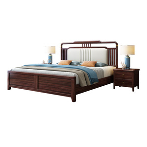 Lit en bois massif de style chinois 1,8 m en bois de rose avec rangement, lit double pour chambre principale, design moderne et minimaliste pour usage domestique - Product Image 4