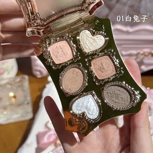 Palette de fards à paupières Flower Knows Bunny Garden Six Colors Embossed Eyeshadow Powder - Product Image 2