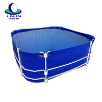 Piscines extérieures hors sol personnalisées en usine Réservoirs de stockage d'eau pour étang à poissons gonflable en PVC rond de haute intensité