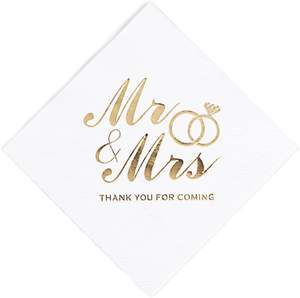 Düğün için Logo baskılı kokteyl altın parti kağıt peçete ile tek kullanımlık özel - Product Image 1