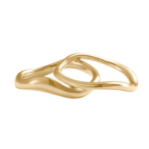 Ensemble de bagues empilables en or 14 carats, cadeaux, bagues tendance, sans ternissement, étanches, bagues en or véritable, bagues de fiançailles en or véritable - Product Image 4