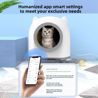 Litière automatique pour chat Contrôle par application Élimination des odeurs Protection de sécurité Boîte à litière autonettoyante intelligente anti-pincement pour plusieurs chats