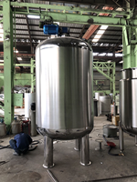 Cuve de mélange de liquides à double enveloppe chauffée électriquement en acier inoxydable avec agitateur, 200L 500L