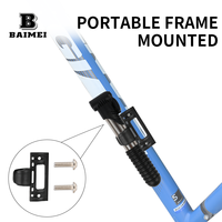 BAIMEI Portable Mini Manual Tire Inflator for Bicycles Mountain/Road Bikes High Pressure 80-130PSI Durable Stainless Steel PA