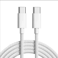 Câble de charge rapide USB Type-C vers Type-C PD 120W, très vendu, avec gaine TPE et blindage tressé pour écouteurs et téléphones mobiles