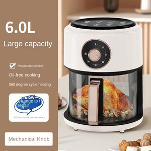 Four à Friture à Air Chaud Électrique Moderne 1501-2000W à Contrôle Numérique, 5L, Revêtement Antiadhésif en PTFE, Température Supérieur à l'Ébullition, à Circulation d'Air, pour Usage Domestique - Product Image 4