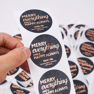 Etiquetas Adhesivas Circulares al por Mayor, Rollo de Etiquetas de Marca, Etiquetas Redondas Resistentes al Agua, Etiquetas de Vinilo con Logotipo Personalizado - Product Image 1