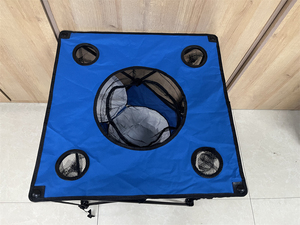 Banc pliable de Camping en plein air <span class=keywords><strong>4</strong></span> porte-gobelets, panier de nourriture isolé <span class=keywords><strong>Table</strong></span> <span class=keywords><strong>pliante</strong></span> avec Coller - Product Image 4