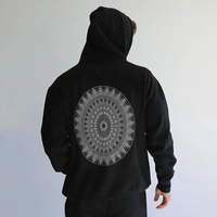 Sweat à capuche épais et oversize en molleton uni, personnalisable (impression et broderie), style streetwear vintage vieilli unisexe