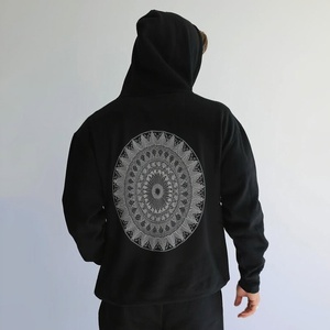 Sweat à capuche épais et oversize en molleton uni, personnalisable (impression et broderie), style streetwear vintage vieilli unisexe - Product Image 3