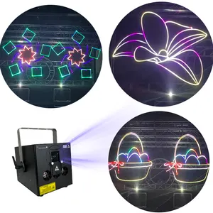 5w Rgb Laser Projetor Estágio Animação Luz 40kpps Ilda Small Beam Full Color