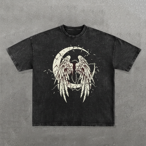 Camiseta Gráfica Corta Oversize de Algodón Pesado 300GSM Anti-Pilling con Efecto Desgastado y Logo Personalizado para Hombre - Product Image 2