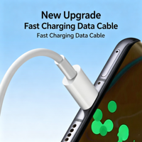 Câble de données USB C vers C en TPE à charge rapide 3A, souple, flexible, stable, cordon de synchronisation pour smartphones, ordinateurs portables et appareils électroniques de type C