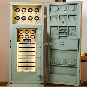 กล่องและกล่องใส่นาฬิกา<span class=keywords><strong>หนัง</strong></span>แท้ปลอดภัย3ชั้นพร้อมล็อกดีไซน์ป้องกันที่ทนทานสำหรับนาฬิกาและกล่องเครื่องประดับที่มีมูลค่า - Product Image 2