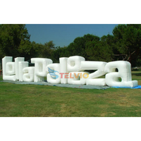 Événement promotionnel de grande taille annonçant des lettres gonflables avec le panneau gonflable de signe de mots de décoration de lumière de LED pour l'événement