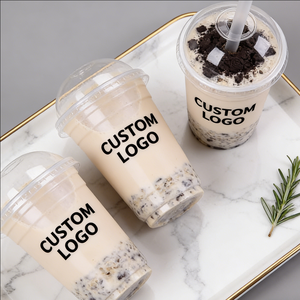 Vasos desechables de plástico esmerilados de 200 ml para té con leche, 32 oz (EE. UU.) y 16 oz, personalizados - Product Image 3