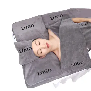High quality hot selling large size quick dry skin fitness spa microfiber bath skirt towel set