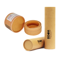 Emballage biodégradable à bas prix en carton Conteneurs de bâton de déodorant push-up Tube de papier de baume à lèvres Kraft blanc noir brun