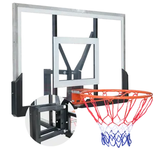 Aro de baloncesto FOOCAT montado en la pared para escuelas, hogar, tablero trasero y borde para niños y adultos
