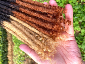 Extensions de <span class=keywords><strong>cheveux</strong></span> en vrac 100 % naturels, faits à la main, 0,6 cm, <span class=keywords><strong>afro</strong></span> crépus colorés avec pointes bouclées, pour tresses au crochet - Product Image 5