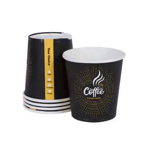 Disposable wholesale Printing 12oz 16oz Single Wall Paper Cups Custom Logo Print PE/PLA coated coffee paper cup