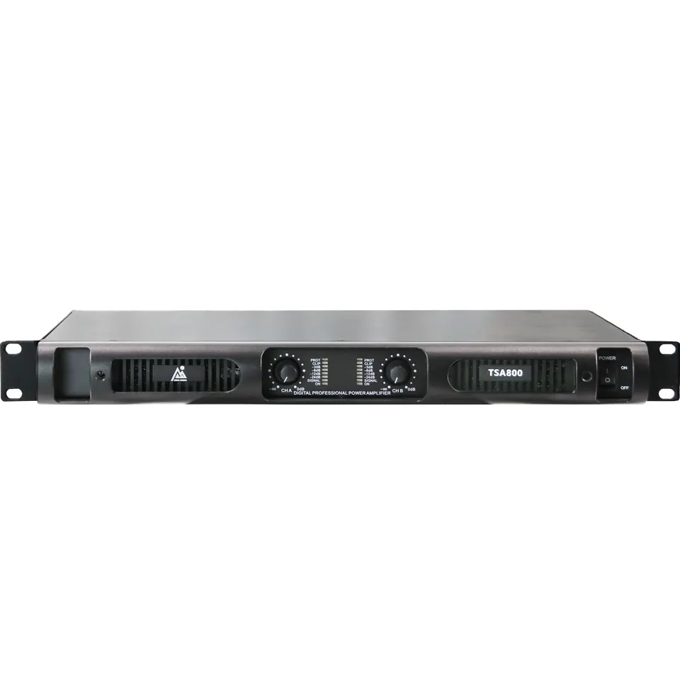 Lihui sıcak satış profesyonel 800W güç amplifikatörü kompakt tasarım 1U yükseklik hoparlörler ve Sub-Woofers için dijital tip