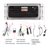 Podofo pour Jeep Chrysler 300C Dodge RAM 6.2 ''Android autoradio autoradio 6 + 128G/4 + 64G sans fil Carplay/Android Auto GPS/WiFi