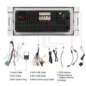 Podofo pour Jeep Chrysler 300C Dodge RAM 6.2 ''Android autoradio autoradio 6 + 128G/4 + 64G sans fil Carplay/Android Auto GPS/WiFi - Product Image 4