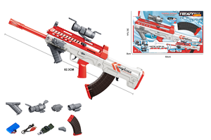 Pistolet à eau électrique automatique 2024 avec viseur laser et câble, jeu de tir d'été pour enfants, pistolet à eau haute pression - Product Image 2