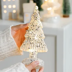 Mini Árbol de <span class=keywords><strong>Navidad</strong></span> de Cristal Estilo Champán, Adorno de Escritorio, Decoración Festiva para Hogar y Jardín - Product Image 3