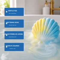 Bombe de bain effervescente OEM ODM Pastèque 70g, étiquette privée personnalisée, hydratante, adoucissante, coffret cadeau spa