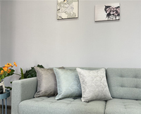 Housse de coussin décorative personnalisée en jacquard métallique texturé pour canapé, décoration intérieure