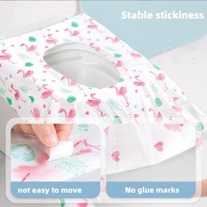 Einweg-Wasserdichte 10er-Pack Toilettensitzauflagen für Kinder und Erwachsene, Umweltfreundlich, Biologisch Abbaubar, Papier & PE-Folie, 62x65cm, für Hotel und Waschraum - Product Image 5