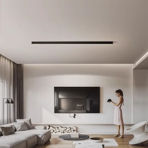 Tira de Luz Lineal de Superficie sin Luz Principal, Estilo Minimalista para Pasillo, Comedor, Pared Decorativa, Sala de Estar, Lámpara de Techo - Product Image 4