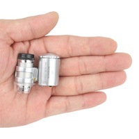 Loupe HD à fort grossissement 60X avec LED, pour évaluation de bijoux et détection de devises, mini-microscope portable, modèle HJ-60