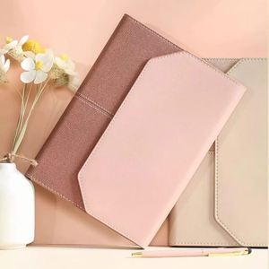 Porte-stylo pliable en cuir PU A5 de haute qualité, 100 feuilles, pour bureau, reliure cousue, fermeture magnétique, multicolore - Product Image 2
