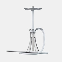 Chicha russe Mattpear en aluminium à tube unique, ensemble complet de grande taille, avec tuyau d'alimentation en eau