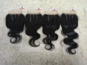 Letsfly Promoción de $5, Cabello Humano 100% Transparente, Frontal de Encaje 13x4, Cierre 4x4, 10-22 Pulgadas, Liso y Rizado, Cierre de Cabello Remy 9A - Product Image 4