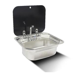 Profilé en aluminium 304 en acier inoxydable Bol unique en verre trempé au-dessus du camping-car Camping-car Portable Caravan RV Kitchen Sink - Product Image 3