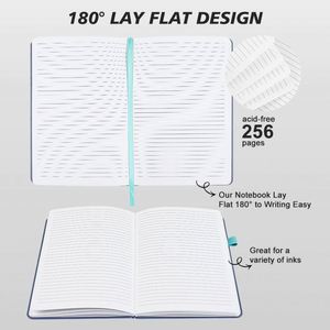 Carnet de notes à couverture rigide avec logo personnalisé A5 A6 B5, grille pointillée, élastique, 2024 2025 - Product Image 4