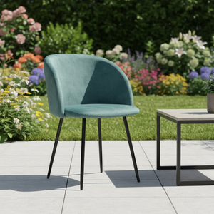 Silla <span class=keywords><strong>de</strong></span> Comedor Moderna Tapizada en Terciopelo, Asiento Suave, Patas <span class=keywords><strong>de</strong></span> Metal, Comedor 4 <span class=keywords><strong>Sillas</strong></span> - Product Image 4