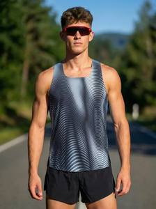 Camiseta Deportiva Personalizada para Hombre, Sublimada, de Poliéster y Elastano, Malla Transpirable, 85g, Tejido de Punto Ultraligero con Rejilla 3D, Secado Rápido - Product Image 2