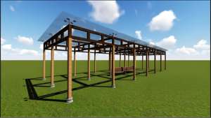 נירוסטה מסדרון מבנה פלדה גן חיצוני נוף מסדרון ביתן יצרן מקורי של אזור מגורים - Product Image 3