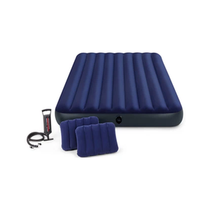 C02 מזרון אוויר בניית שעועית פסים יוקרתי משולש קינג סייז מוגדל מתנפח מזרון מיטת קמפינג חיצונית מקורה - Product Image 1