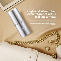 Vente en gros de parfums solides portables LESSXCOCO à 4 senteurs, longue durée, en stick, parfum corporel argenté pour hommes et femmes