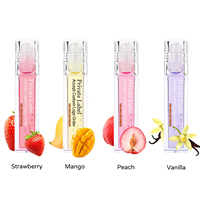 Aangepaste lipverzorgende vloeibare lippenbalsem met applicator, dierproefvrij, veganistisch, verlichtende make-up, fruitig aroma, jojoba-olie, hyaluronzuur