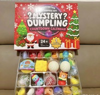 Calendrier de l'Avent Mystery Dumpling, Jouet à Presser Anti-Stress, Boîte Mystère en Plastique, Unisexe
